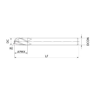 三菱マテリアル（株） 高硬度加工用4枚刃ボールエンドミル VFR4MBR 高硬度加工用４枚刃ボールエンドミル VFR4MBR0500