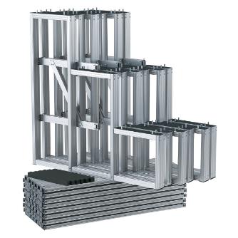 （株）ピカコーポレイション ひな段 アルミ製 折りたたみ式 HPS ひな段　３段５連セット HPS-345