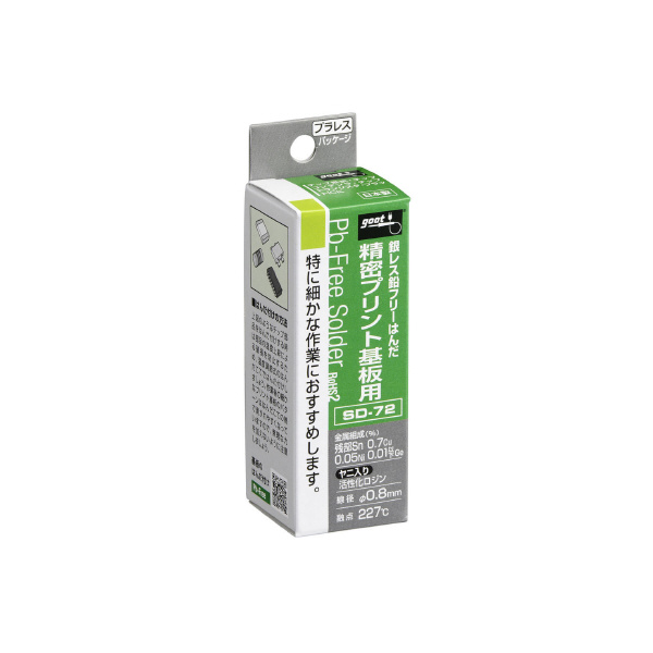 太洋電機産業（株） 精密プリント基板用はんだ φ0.8 SD-72 精密プリント基板用はんだ　Φ０．８ SD-72