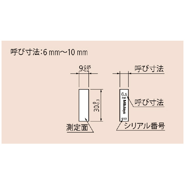 （株）ミツトヨ ゲージブロック 10-2-BM1/JC ゲージブロック 10-2-BM1/JC 611671-043