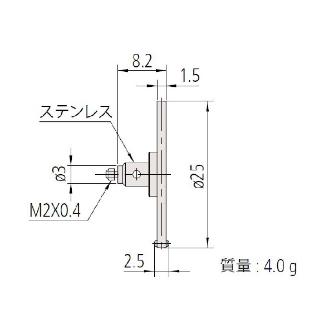 （株）ミツトヨ MS2 06AAL ＭＳ２－ＤＩＳＣ２５－２．５ 06AAL517