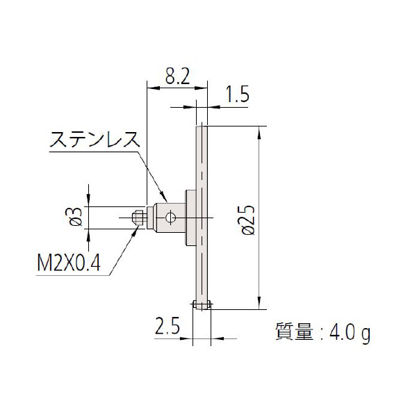 （株）ミツトヨ MS2 06AAL ＭＳ２－ＤＩＳＣ２５－２．５ 06AAL517