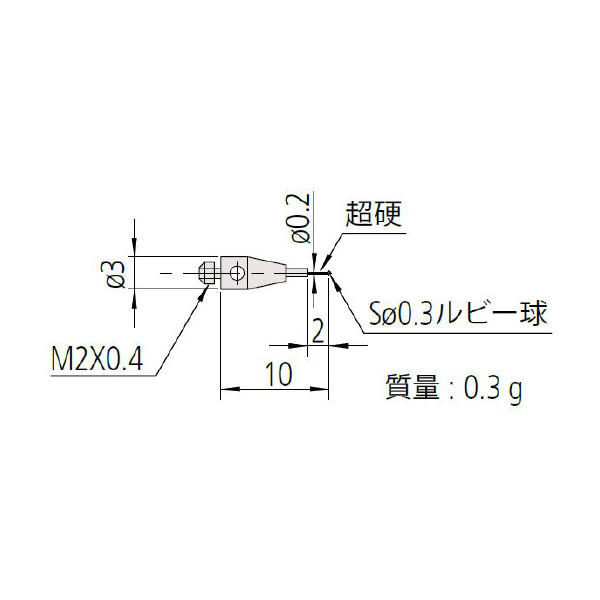 （株）ミツトヨ MS2 06ABN ＭＳ２－０．３Ｒ２ 06ABN751