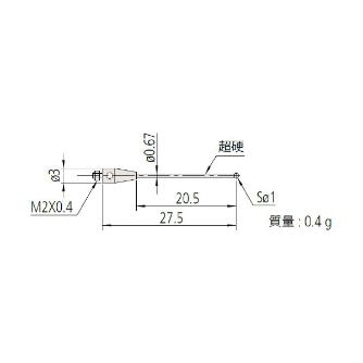 （株）ミツトヨ MS2 06ABN ＭＳ２－１Ｒ２０．５ 06ABN757