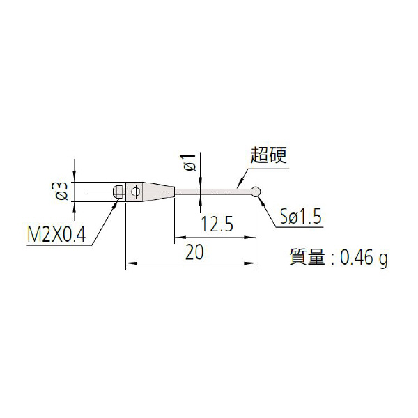 （株）ミツトヨ MS2 06ABN ＭＳ２－１．５Ｒ１２．５ 06ABN759