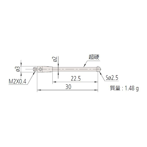 （株）ミツトヨ MS2 06ABN ＭＳ２－２．５Ｒ２２．５ 06ABN767