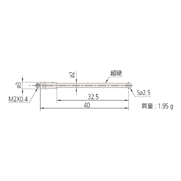 （株）ミツトヨ MS2 06ABN ＭＳ２－２．５Ｒ３２．５ 06ABN768