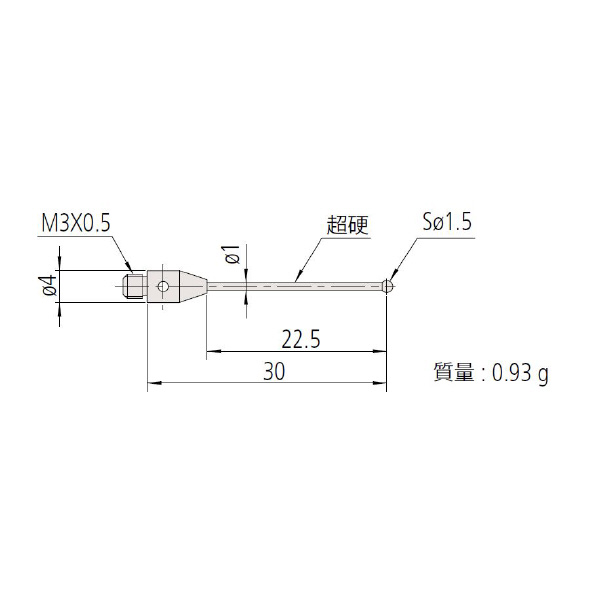 （株）ミツトヨ MS3 06ABN ＭＳ３－１．５Ｒ２２．５ 06ABN819