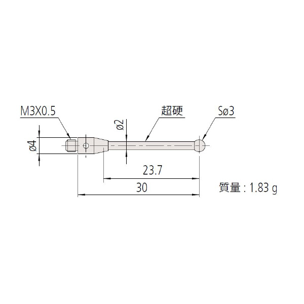 （株）ミツトヨ MS3 06ABN ＭＳ３－３Ｒ２３．７ 06ABN824