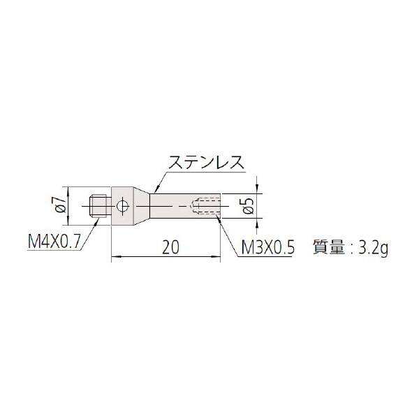 （株）ミツトヨ MS4 06ABN ＭＳ４－Ｍ３ＥＸＴ２０ 06ABN851