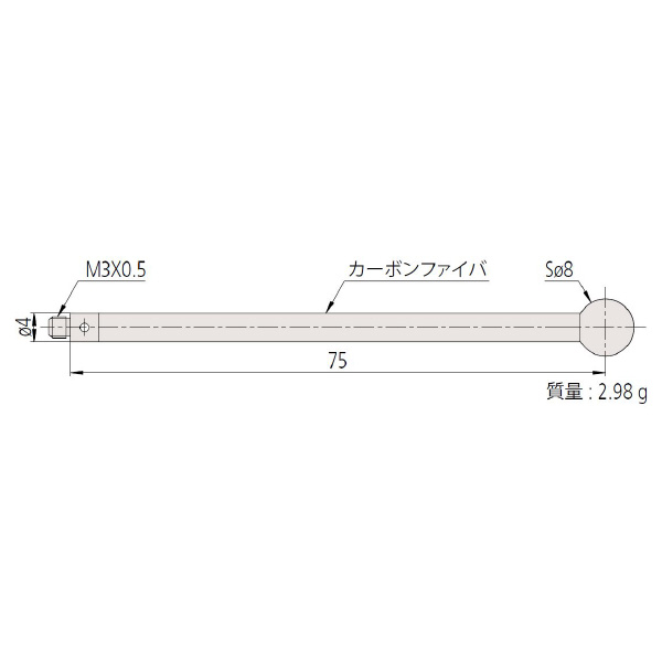 （株）ミツトヨ MS3 06ABS ＭＳ３－８Ｒ７５Ｇ 06ABS913