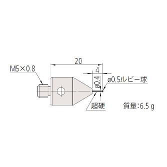 （株）ミツトヨ MS5 06ABS ＭＳ５－０．５Ｒ４ 06ABS917