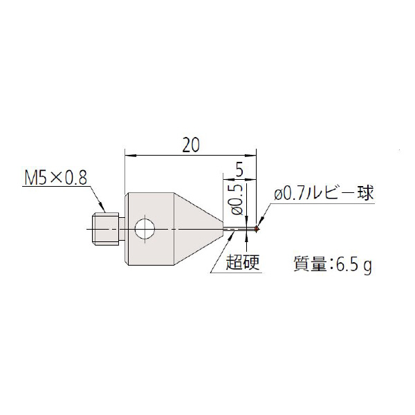 （株）ミツトヨ MS5 06ABS ＭＳ５－０．７Ｒ５ 06ABS918