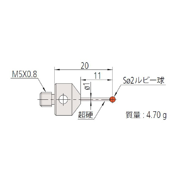 （株）ミツトヨ MS5 06ABS ＭＳ５－２Ｒ１１ 06ABS923