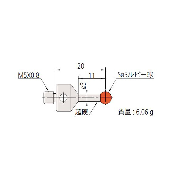 （株）ミツトヨ MS5 06ABS ＭＳ５－５Ｒ１１ 06ABS938