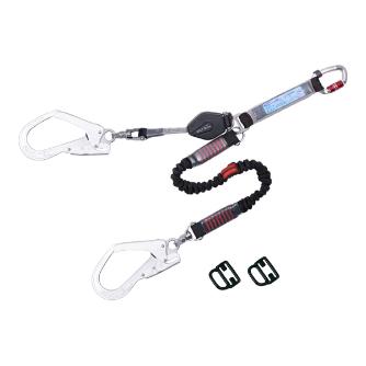 藤井電工（株） フルハーネス型用ランヤード 2丁掛け コルトリトラ+ノビロン コルトノビロン THL-CRNV93SV-21KS-BK-2R23-BP