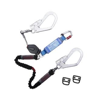 藤井電工（株） フルハーネス型用ランヤード 2丁掛け コルトリトラ+ノビロン コルトノビロン THL-CRNV93SV-21KS-BK-130KG