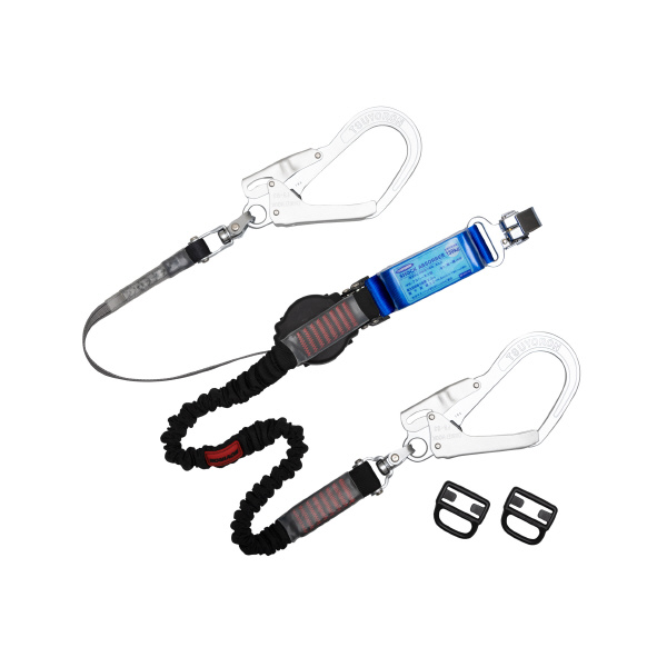 藤井電工（株） フルハーネス型用ランヤード 2丁掛け ワンハンドリトラ+ノビロン ワンハンドノビロン THL-OHNV93SV-33-130KG-2R23-BP