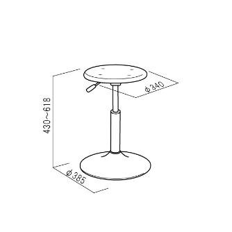 （有）ルネセイコウ コーンワークスツール190 CNI-190 ブラック コーンワークスツール１９０ CNI-190 ﾌﾞﾗｯｸ