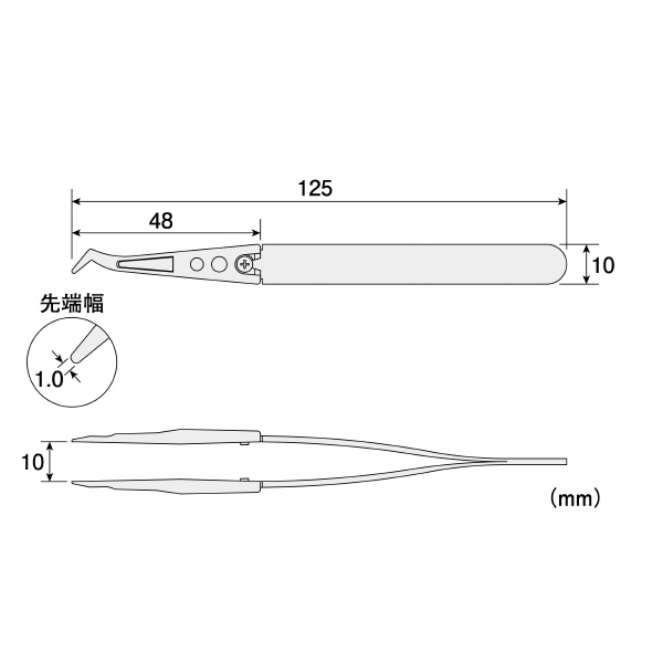 ホーザン株式会社 透明チップピンセット 透明チップピンセット P-642-A
