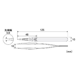 ホーザン株式会社 透明チップピンセット 透明チップピンセット P-644-A