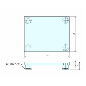 （株）ナベヤ 除振台 VPG 除振台　ＶＰＧ VPG3545-003L2