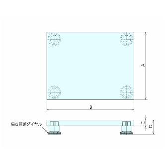 （株）ナベヤ 除振台 VPG 除振台　ＶＰＧ VPG2836-020HD2