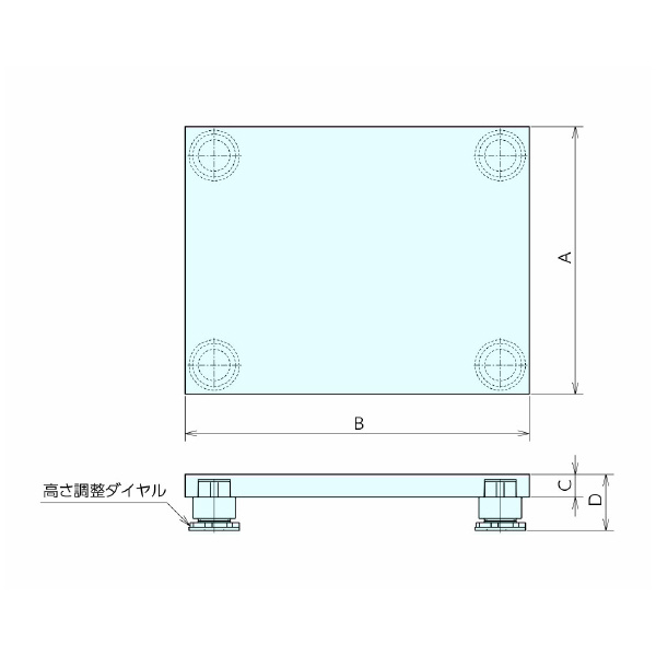 （株）ナベヤ 除振台 VPG 除振台　ＶＰＧ VPG2836-020HD2