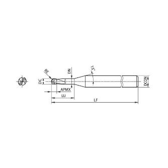 京セラ（株） エンドミル 微細加工用 ボール 2KMBL エンドミル　微細加工用　ボール 2KMBL0020-0175-S4