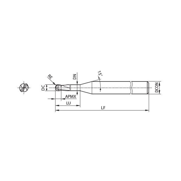 京セラ（株） エンドミル 微細加工用 ボール 2KMBL エンドミル　微細加工用　ボール 2KMBL0020-0175-S4