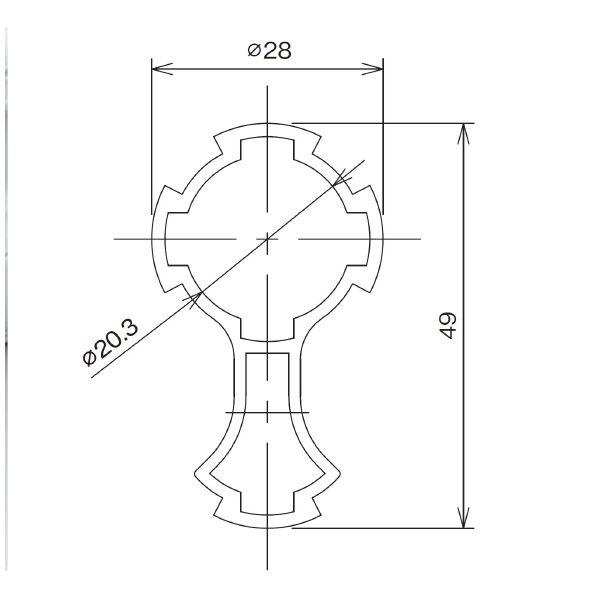 ＴＭＥＨジャパン（株） φ28アルミパイプローラーレール AP φ２８アルミパイプ　ローラーレール AP2812R-SP-4