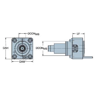 サンドビック（株） 回転工具ホルダ C4-DNE 回転工具ホルダ　【Ｅ】 C4-DNE-EM65A-I-A