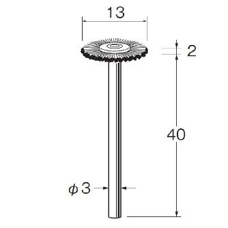 日本精密機械工作（株） 軸付ホイール型ブラシ タンピコ B 軸付ホイール型ブラシ　タンピコ　３本 B1036