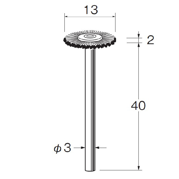 日本精密機械工作（株） 軸付ホイール型ブラシ タンピコ B 軸付ホイール型ブラシ　タンピコ　３本 B1036
