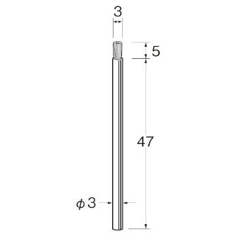 日本精密機械工作（株） 軸付エンド型ブラシ ナイロン B 軸付エンド型ブラシ　ナイロン　３本 B4035