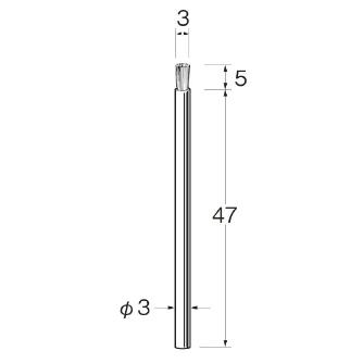 日本精密機械工作（株） 軸付エンド型ブラシ タンピコ B 軸付エンド型ブラシ　タンピコ　３本 B4036