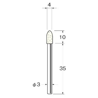 日本精密機械工作（株） 砲弾型フェルトバフ F 砲弾型フェルトバフ　５本 F5204