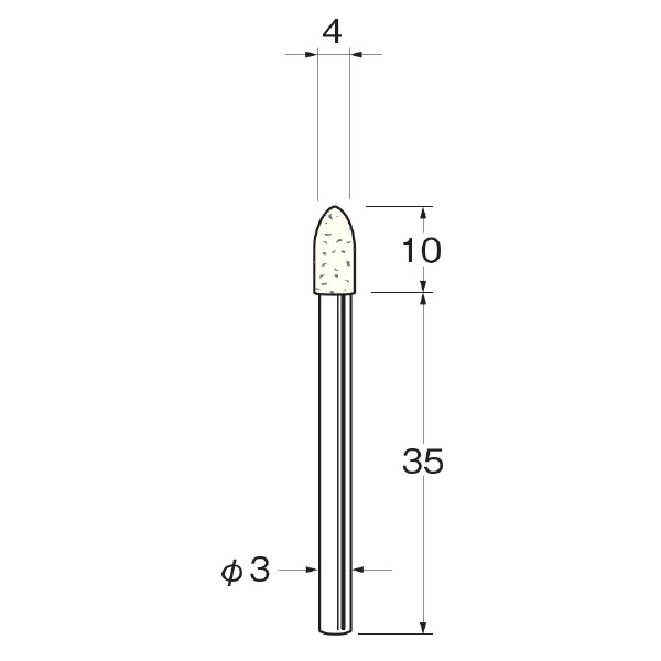 日本精密機械工作（株） 砲弾型フェルトバフ F 砲弾型フェルトバフ　５本 F5204