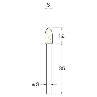 日本精密機械工作（株） 砲弾型フェルトバフ F 砲弾型フェルトバフ　５本 F5206