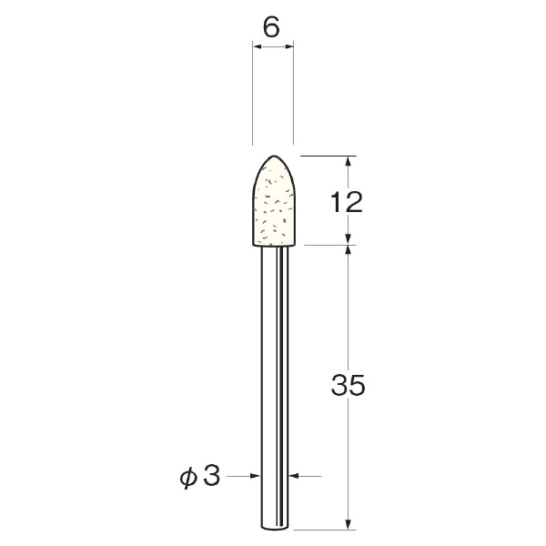 日本精密機械工作（株） 砲弾型フェルトバフ F 砲弾型フェルトバフ　５本 F5206