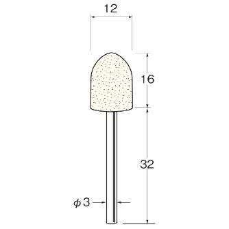 日本精密機械工作（株） 砲弾型フェルトバフ F 砲弾型フェルトバフ　５本 F5212