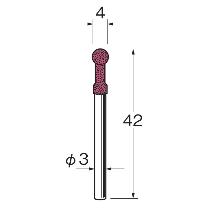 日本精密機械工作（株） 球型ブルーセラミックゴム砥石 5本 R