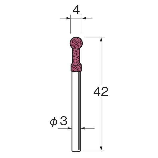 日本精密機械工作（株） 球型ブルーセラミックゴム砥石 5本 R 球型ブルーセラミックゴム砥石　５本 R2512