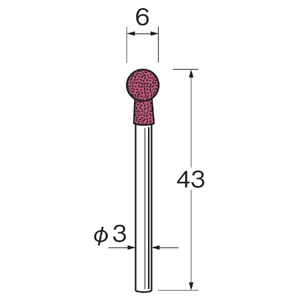 日本精密機械工作（株） 球型ブルーセラミックゴム砥石 5本 R 球型ブルーセラミックゴム砥石　５本 R2525