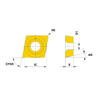 三菱マテリアル（株） 旋削用インサート CPMH 旋削用インサート（超硬コーティング） CPMH080204-FV MP9025