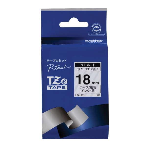 ブラザー工業（株） ピータッチテープ透明 TZe ピータッチテープ透明１８ｍｍ TZe-141