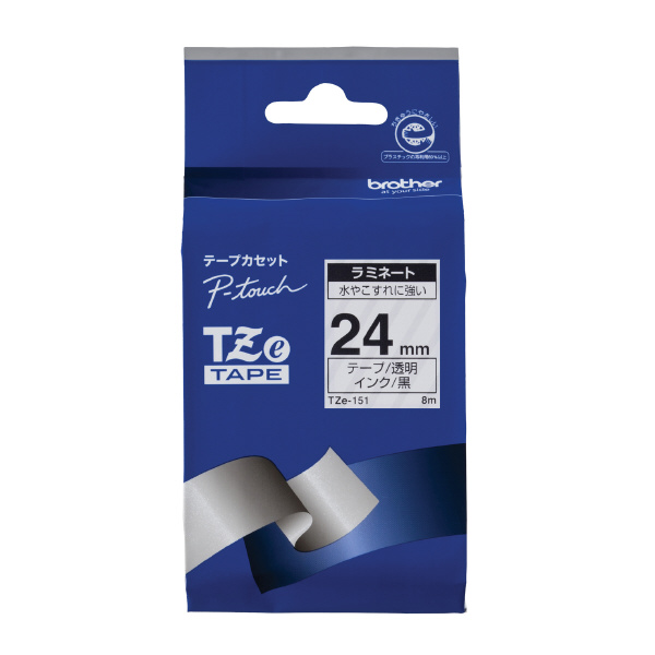 ブラザー工業（株） ピータッチテープ透明 TZe ピータッチテープ透明２４ｍｍ TZe-151