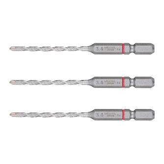 （株）ベッセル クッションドリル 磁器タイル用3本組 CPD3S クッションドリル　磁器タイル用３本組 CPD3S-3.4