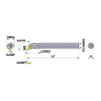 三菱マテリアル（株） 小物部品加工用ボーリングバー S30 小物部品加工用ボーリングバー S30-25SDQCL11-150-C