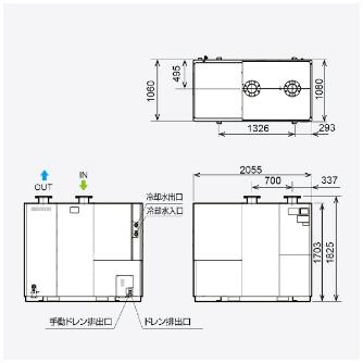 オリオン機械（株） 冷凍式エアードライヤー RAXE 冷凍式エアードライヤー RAXE9900B-W